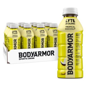 16 Fl Oz (Pack of 12) BODYARMOR LYTE Sports Drink Low-Calorie Sports Beverage, Tropical Coconut