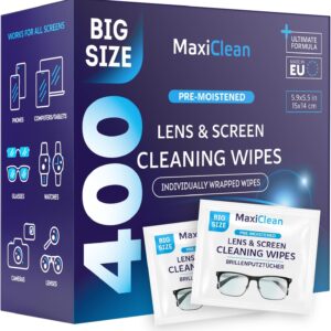 400 count Maxi Clean Glasses Wipes Lens Cleaner