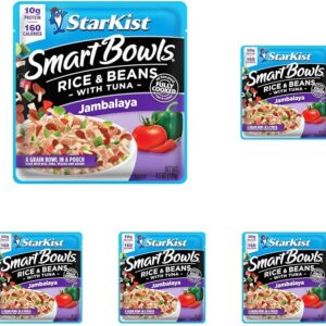 StarKist Smart Bowls Tuna, Rice and Beans, Jambalaya, 4.5 oz Pouch (Pack of 5)