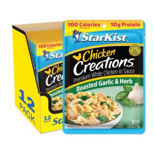 2.6 oz Pouch, Pack of 12 StarKist Chicken Creations, Roasted Garlic & Herb