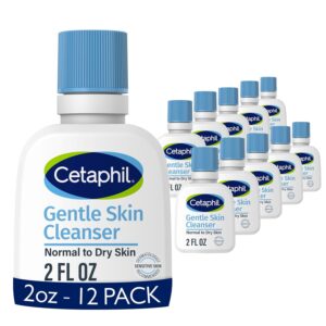 2 oz 12 Pack Cetaphil Face Wash, Hydrating Gentle Skin Cleanser for Dry to Normal Sensitive Skin