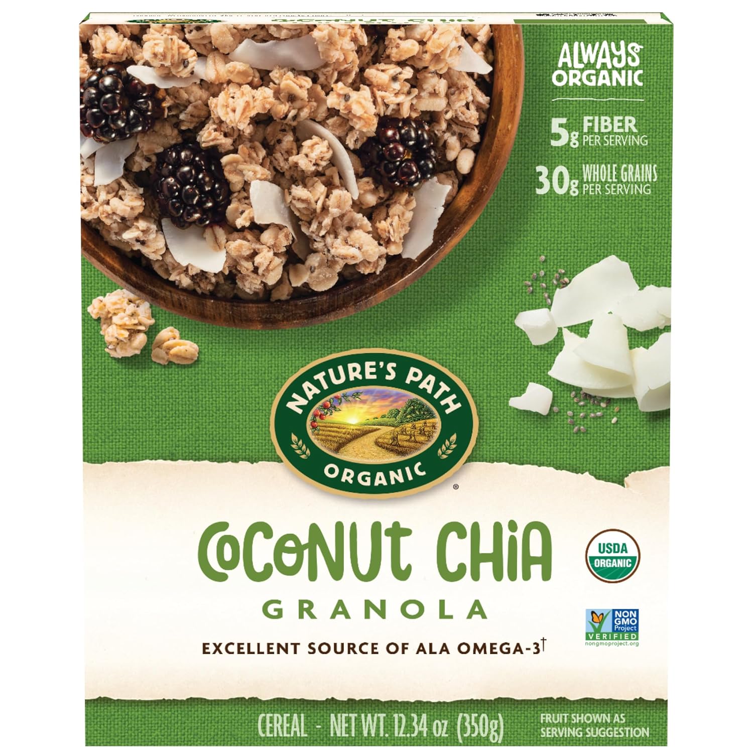 12.34 oz (Pack of 1) Nature’s Path Organic Coconut Chia Granola