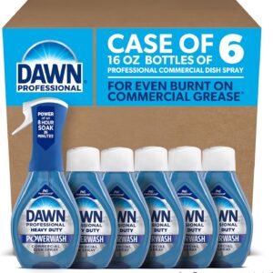 16 oz (Pack of 6) P&G Professional Dawn Powerwash Heavy Duty Dish Spray for Commercial Kitchens, Restaurants (with 1 Trigger)