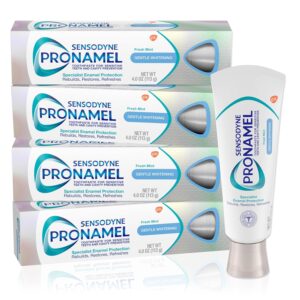 4 Ounces (Pack of 4) Sensodyne Pronamel Gentle Teeth Whitening Enamel Toothpaste for Sensitive Teeth, Fresh Mint