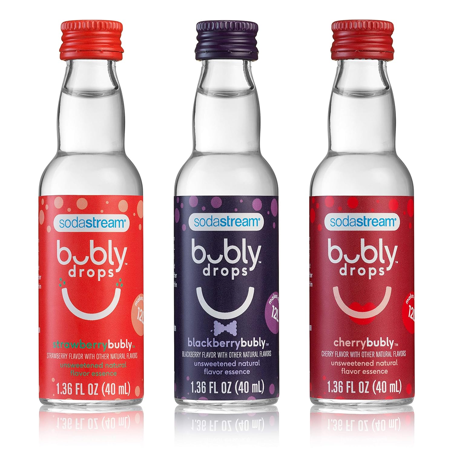 4 Fl Oz Sodastream Bubly Drops 3 Flavor Berry Bliss Variety [Prime]