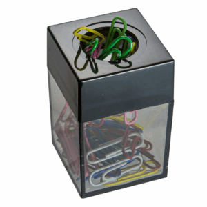 Officemate Magnetic Clip Dispenser, Small, 100 Clip Capacity, Black/Smoke