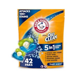 42-Count Arm & Hammer Plus OxiClean 5-in-1 Laundry Detergent Power Paks [w/S&S]