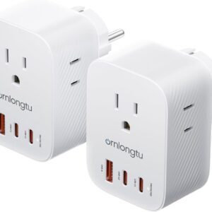 (2 Pack) Ornlongtu Type E F Plug Adapter