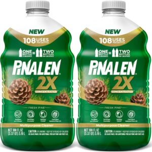 (2 Pack) 108 fl oz PINALEN 2X Max Aromas Concentrated Multipurpose Cleaner, Fresh Pine Scent