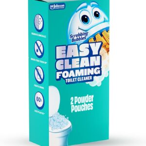 100g (2 Pouches) Scrubbing Bubbles Easy Clean Foaming Toilet Bowl Cleaner, Easy Drop In Powder Pouches