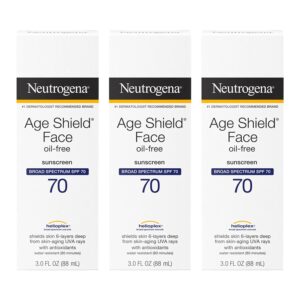 3 fl. oz (Pack of 3) Neutrogena Age Shield Face Oil-Free Sunscreen Lotion with Broad Spectrum SPF 70