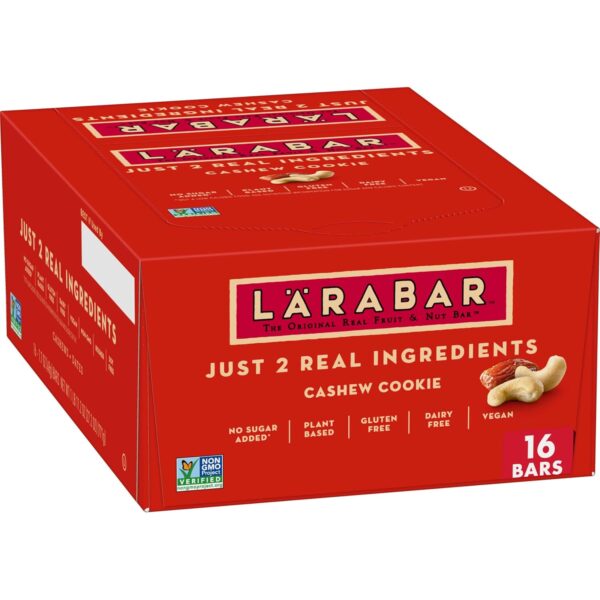 16-Count 1.7oz Larabar Cashew Cookie, Gluten Free Vegan Fruit & Nut Bar [w/S&S]
