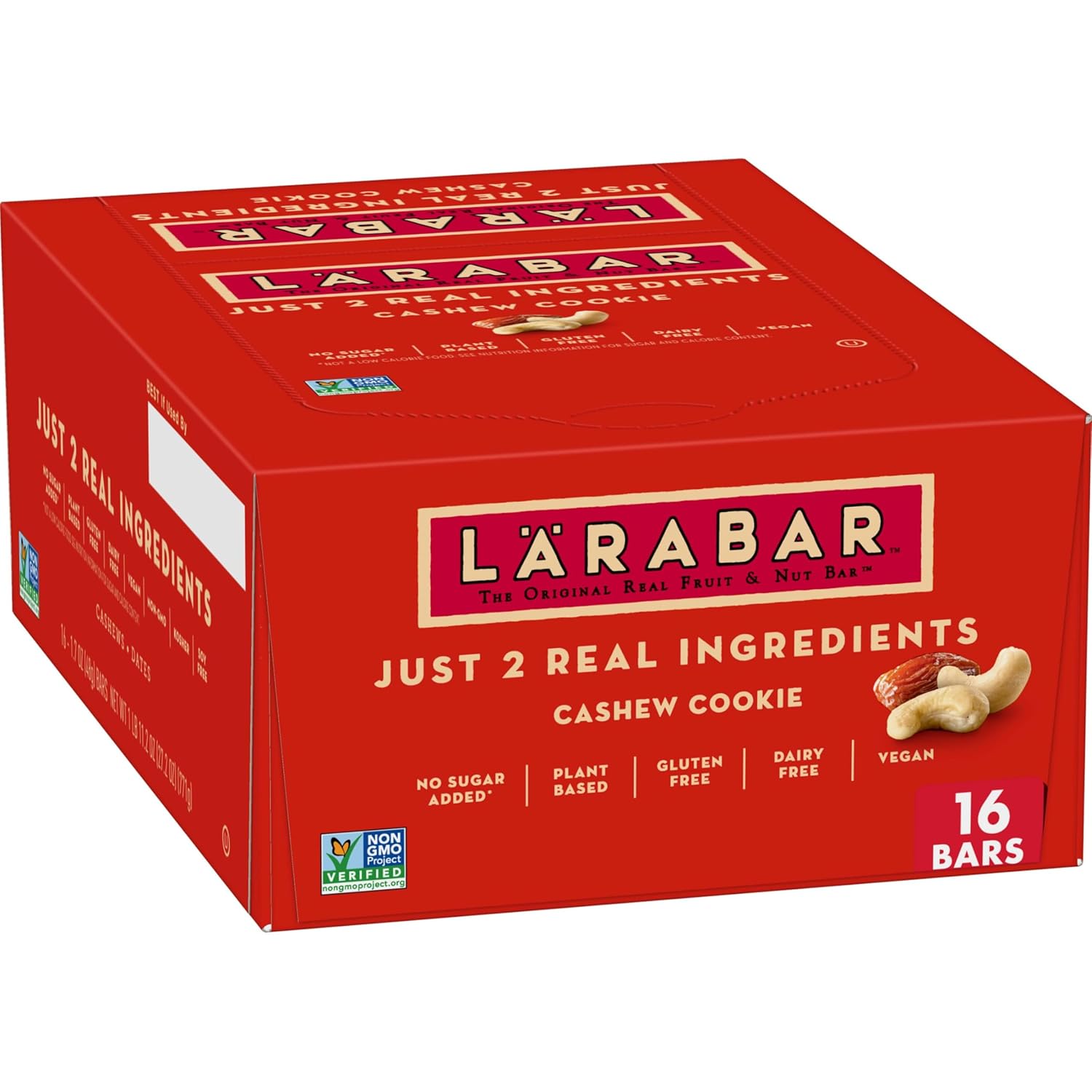 16-Count 1.7oz Larabar Cashew Cookie, Gluten Free Vegan Fruit & Nut Bar [w/S&S]