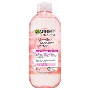 400 mL Garnier Micellar Water with Rose Water and Glycerin, Hydrating Facial Cleanser & Makeup Remover [w/S&S]