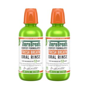 (2-Pack)16 Fl Oz TheraBreath Fresh Breath Mouthwash, Mild Mint Flavor, Alcohol-Free [w/S&S]