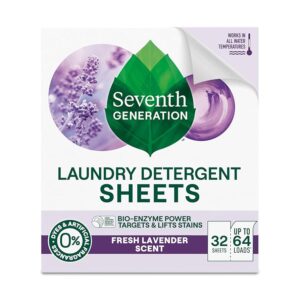 Seventh Generation Laundry Detergent Sheets, Fresh Lavender Scent