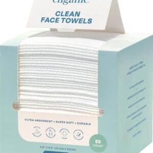 50-Count Cliganic Clean Face Towels X, Disposable, Ultra-Absorbent, for All Skin Types [w/S&S]