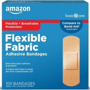 100-Count Amazon Basic Care Flexible Fabric Adhesive Bandages, All-One Size [w/S&S]