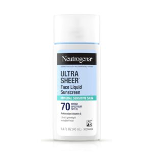 1.4 fl oz Neutrogena Ultra Sheer Mineral Face Liquid Sunscreen SPF 70
