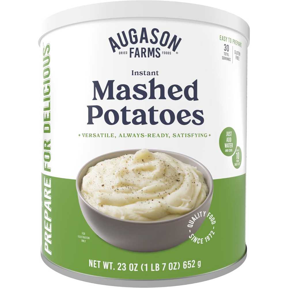 23 oz Augason Farms Instant Mashed Potatoes Can