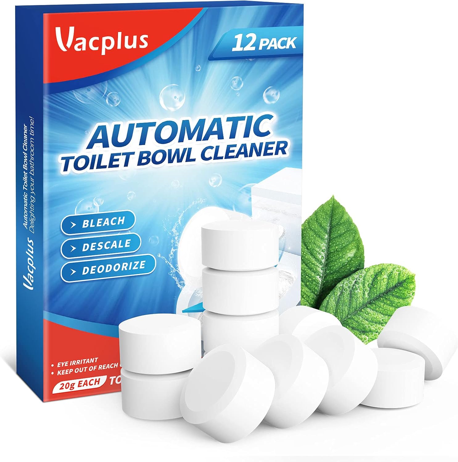 12 PACK Vacplus Toilet Bowl Cleaner Tablets [w/S&S]