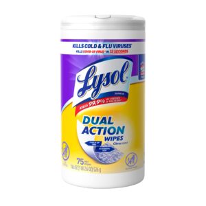 75-Count Lysol Dual Action Disinfectant Wipes, Citrus Scent