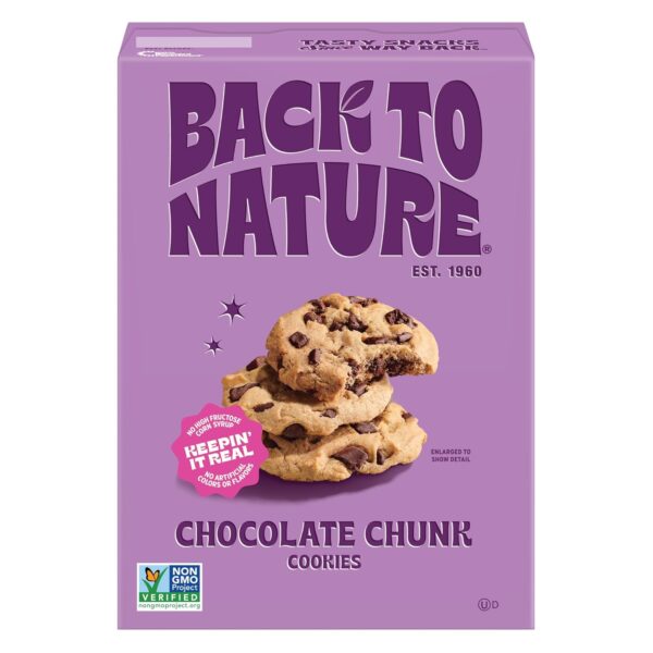 7.5 oz Box Back to Nature Chocolate Chunk Cookies [w/S&S]