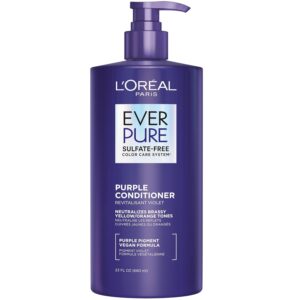 23 Fl Oz L'Oreal Paris EverPure Purple Conditioner for Brass Toning, Sulfate Free [w/S&S]