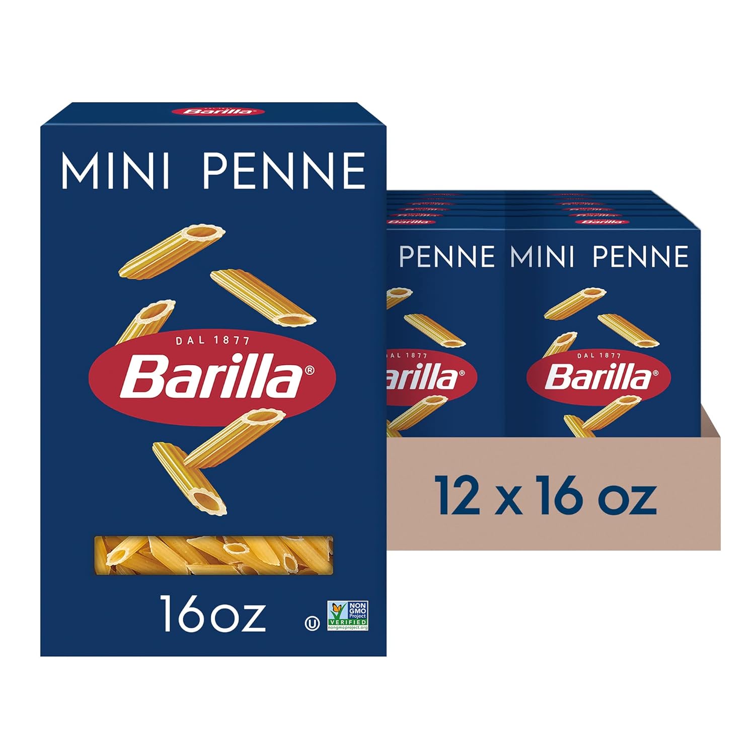 16 oz. Box (Pack of 12) Barilla Mini Penne Pasta [w/S&S]