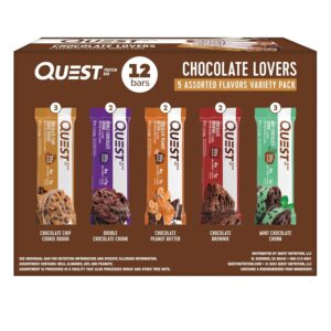 12 Count Quest Nutrition Chocolate Lovers Variety Pack, High Protein, Low Carb, Gluten Free, Keto Friendly [w/S&S]