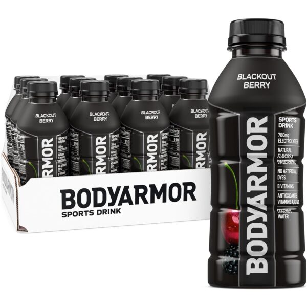 (Pack of 12)16 Fl Oz BODYARMOR Sports Drink Blackout Berry