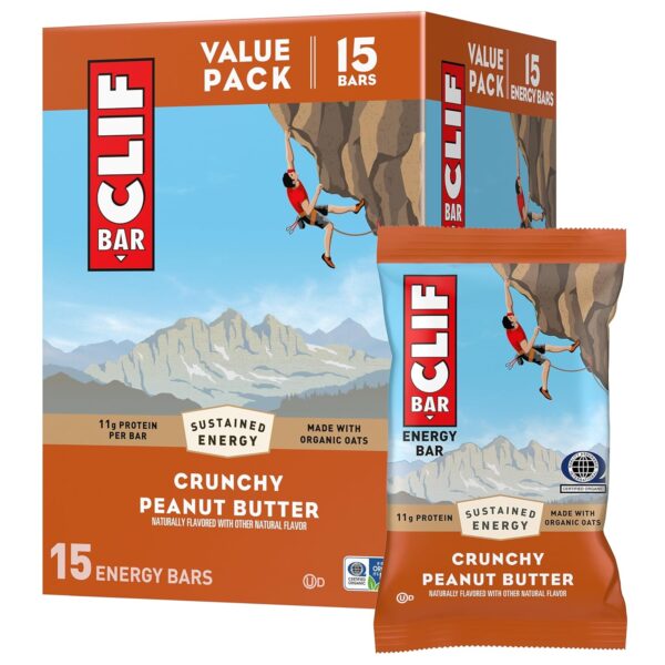 (15 Pack) CLIF BAR Protein Bars, Crunchy Peanut Butter [w/S&S]
