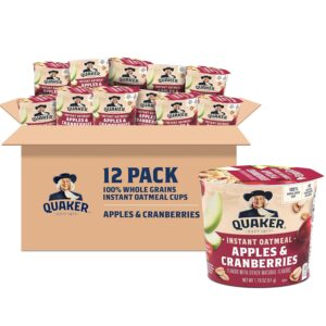 1.79 Ounce (Pack of 12) Quaker Instant Oatmeal Instant Oats Express, Apple Cranberry [w/S&S]