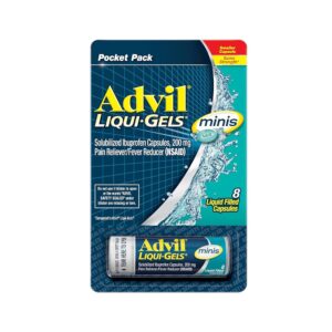 Advil Liqui-Gels minis Pain Reliever and Fever Reducer, Pain Medicine for Adults with Ibuprofen 200mg for Pain Relief [w/S&S]