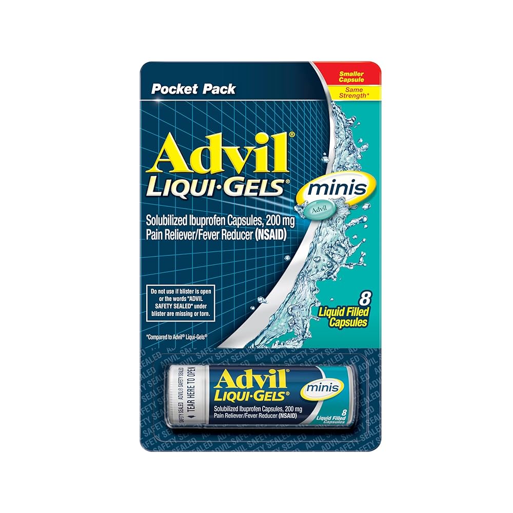 Advil Liqui-Gels minis Pain Reliever and Fever Reducer, Pain Medicine for Adults with Ibuprofen 200mg for Pain Relief [w/S&S]