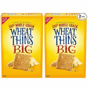 (Pack of 2) 8 oz Wheat Thins BIG Whole Grain Wheat Crackers