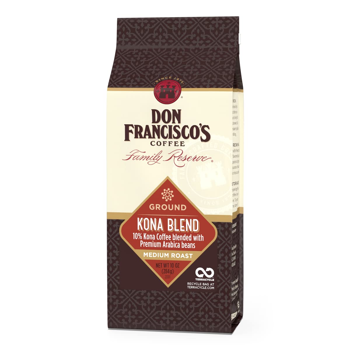 10 oz Bag Don Francisco’s Kona Blend Ground Coffee, Medium Roast [w/S&S]