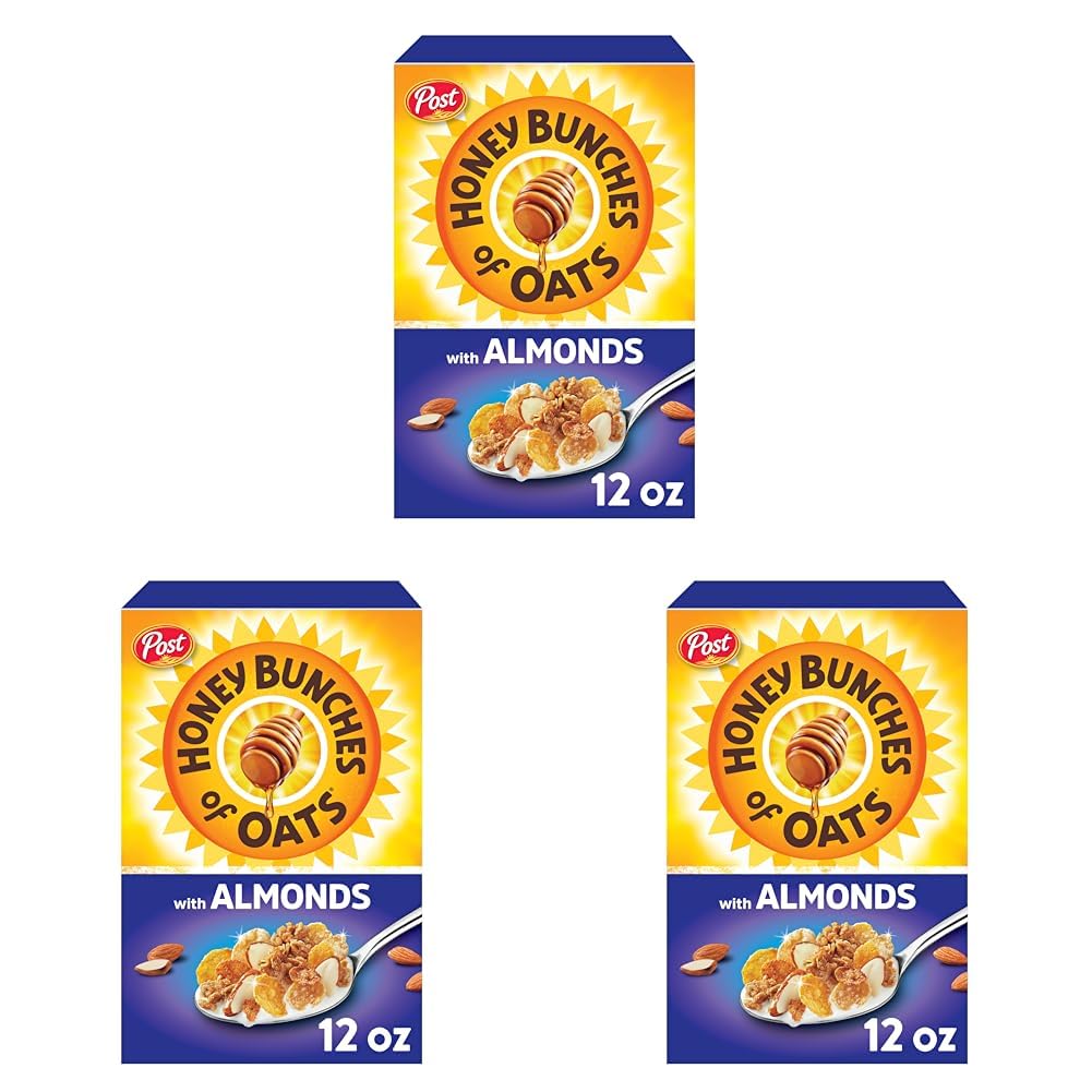 (Pack of 3) 12 Ounce Honey Bunches of Oats Almond