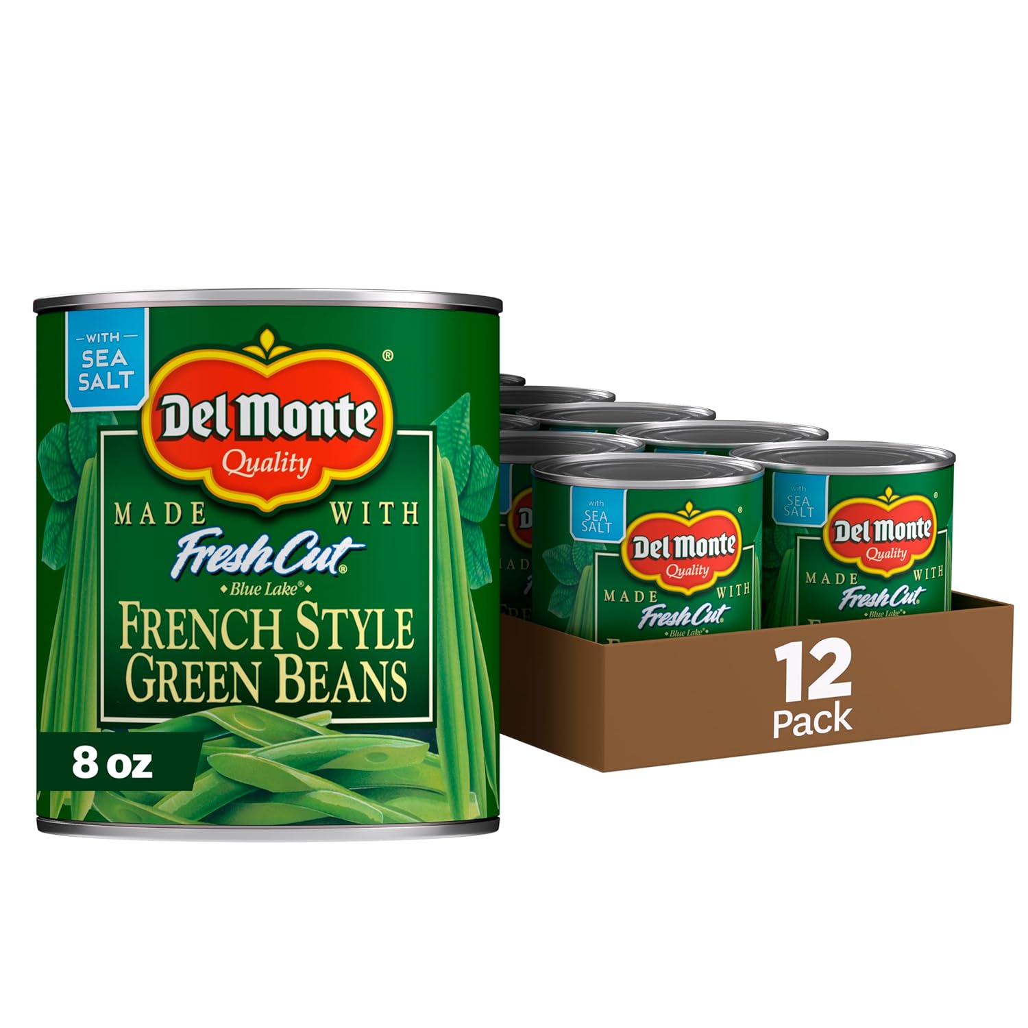 8 Ounce (Pack of 12) Del Monte Canned Fresh Cut French Style Green Beans [w/S&S]