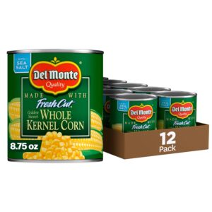 (Pack of 12) 8.75-Ounce Del Monte Canned Fresh Cut Golden Sweet Whole Kernel Corn