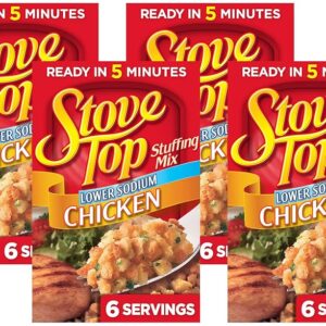(Pack of 4) 6 Oz Stove Top Low Sodium Chicken Stuffing Mix