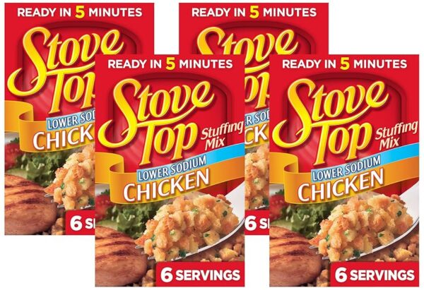 (Pack of 4) 6 Oz Stove Top Low Sodium Chicken Stuffing Mix