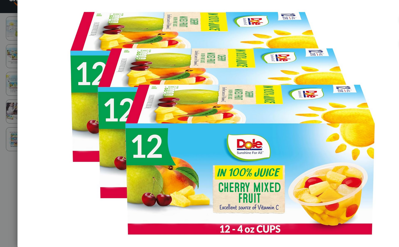 (Pack of 3) Dole Fruit Bowls Snacks Cherry Mixed Fruit in 100% Juice Snacks, 4oz 12 Total Cups