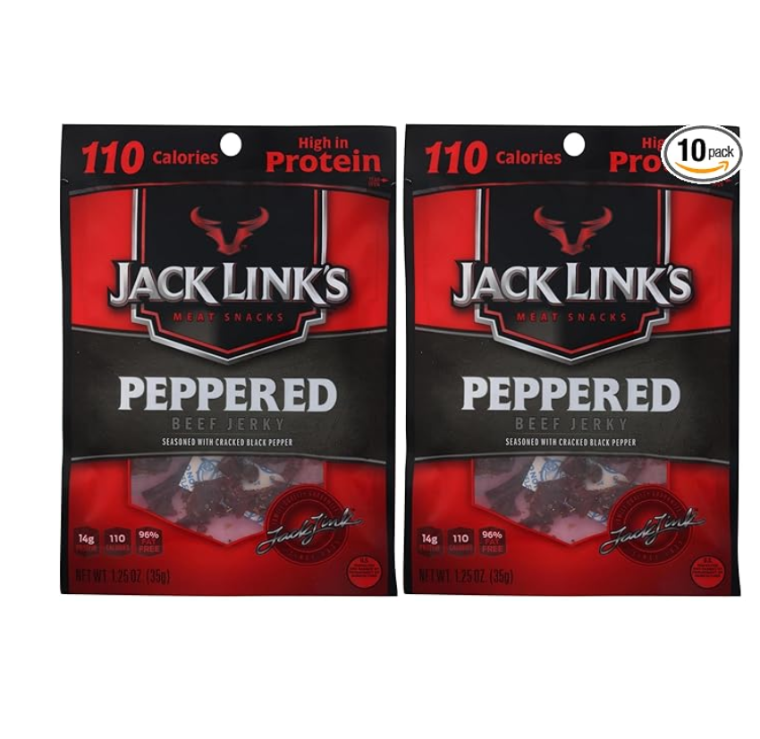 (Pack of 2) 1.25 oz JACK LINKS Pepp Beef Jerky