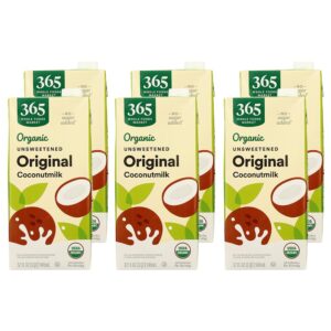 32 Fl Oz(Pack of 6) 365 by Whole Foods Market Organic Coconut Milk, Original, Unsweetened