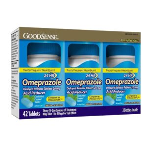 3 Bottles GoodSense Omeprazole Delayed Release Coated Tablets 20 mg, Cool Mint [w/S&S]