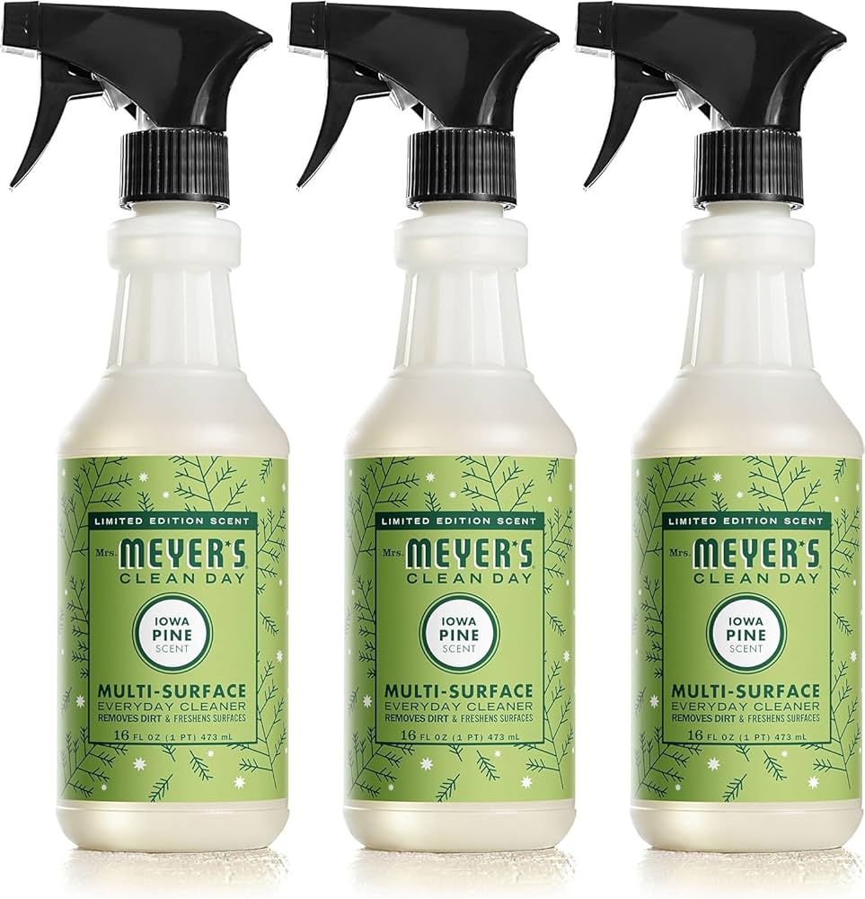 16 fl. Oz (Pack of 3) MRS. MEYER’S CLEAN DAY Multi-Surface Cleaner Spray, Iowa Pine