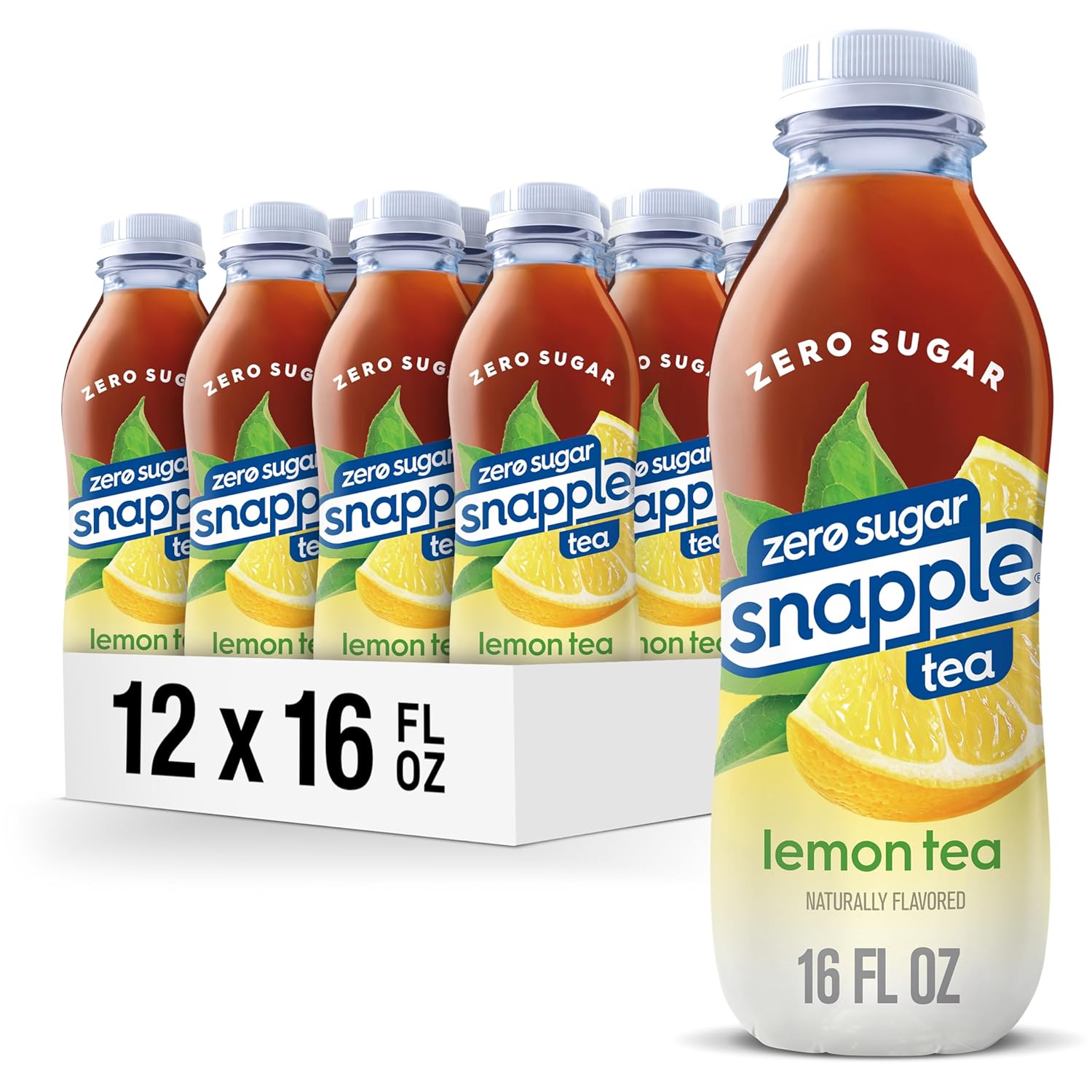 16 Fl Oz (Pack of 12) Snapple Zero Sugar Lemon Iced Tea [w/S&S]