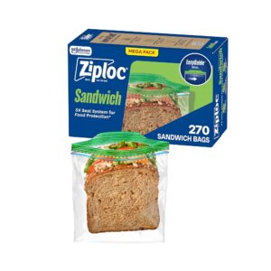 270 Bags Total Ziploc Sandwich and Snack Bags [w/S&S]