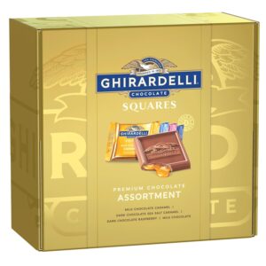 29.6 oz GHIRARDELLI Premium Chocolate Assortment SQUARES Gift Box
